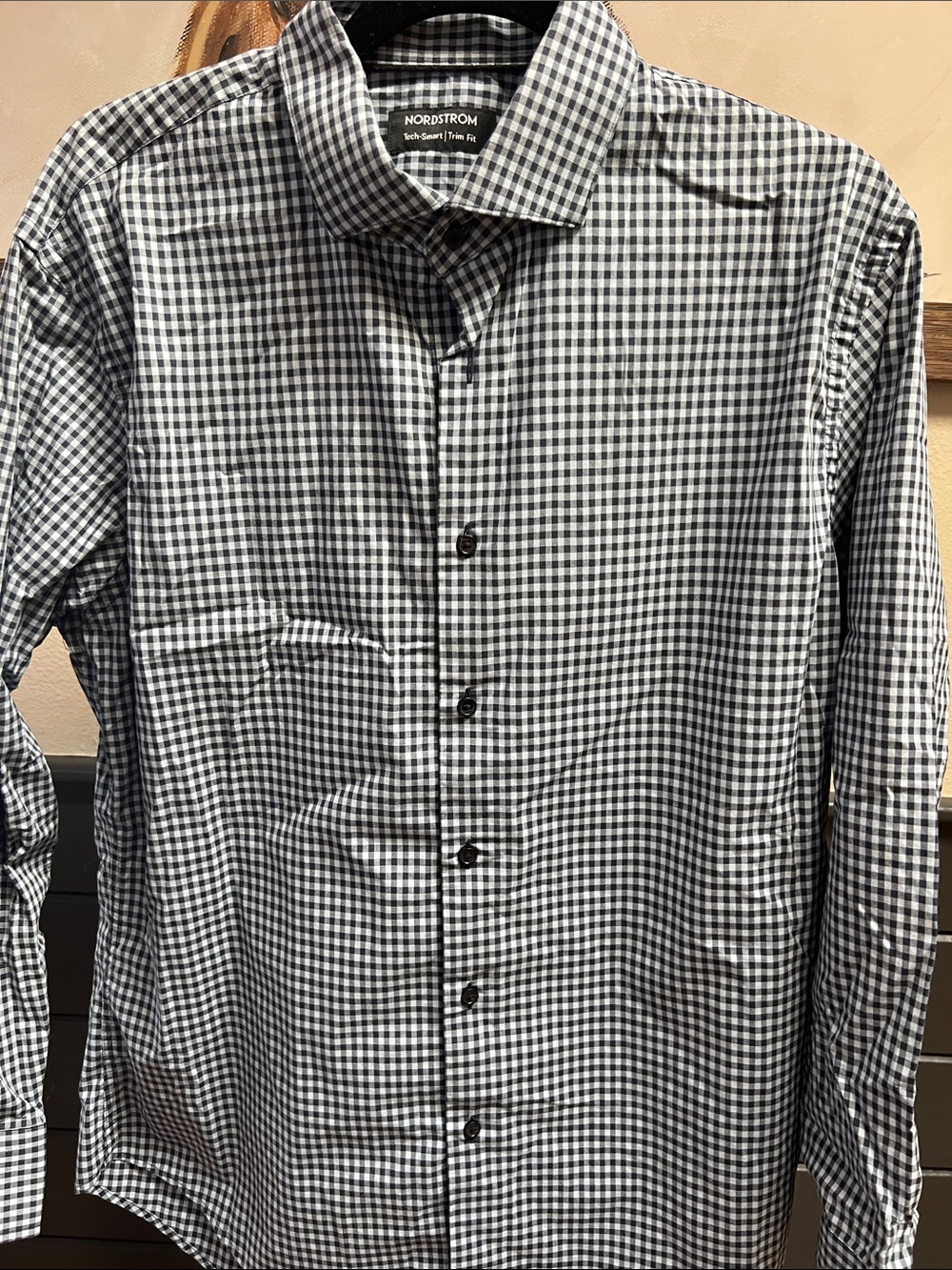 Nordstrom Men’s Black & White Gingham Dress Shirt
